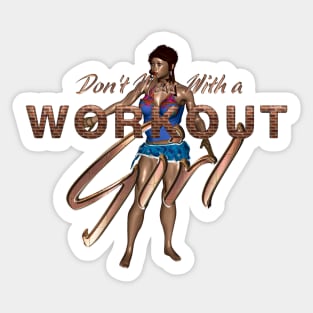 Workout Girl Humor Sticker